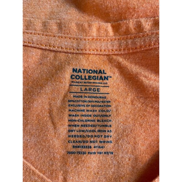 National Collegian Clemson Tigers Womens L Tee Shirt VNeck Orange Striped Paw - Picture 3 of 5